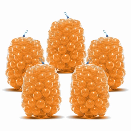Machrus Upper Bounce Crush Proof Plastic Trampoline Pit Balls - 500 Pack -  Orange